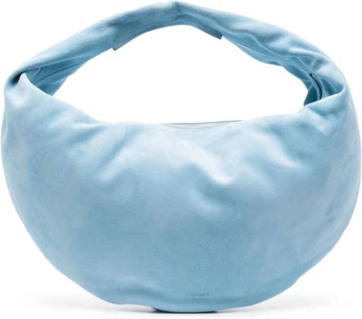 Khaite Clear Blue Olivia Medium Leren Hobo Tas Blauw Dames