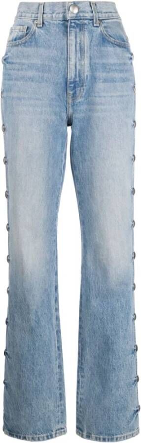 Khaite Danielle Studded Straight Jeans Blauw Dames