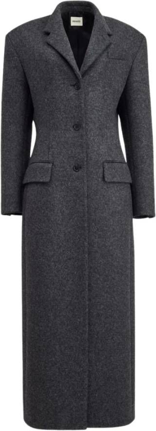 Khaite Single-Breasted Coats Grijs Dames