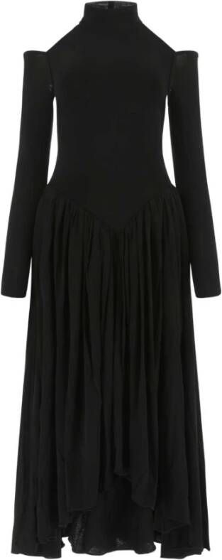 Khaite Zwart stretch viscose mix dasa jurk Zwart Dames