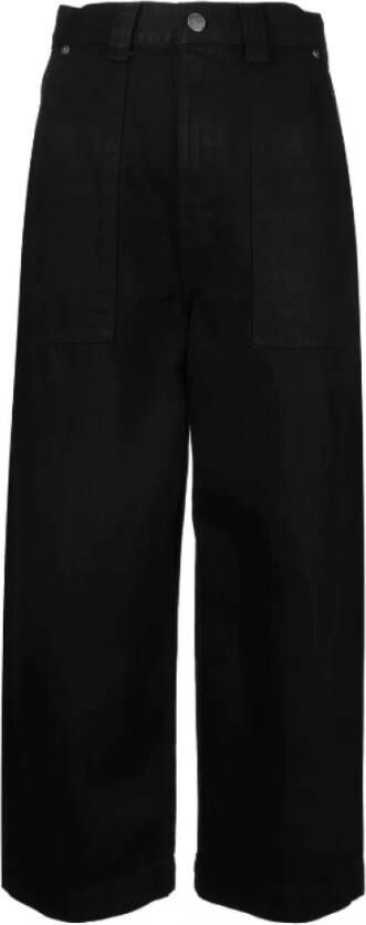 Khaite Zwarte Wide-Leg Jeans Wilcox092 Zwart Dames
