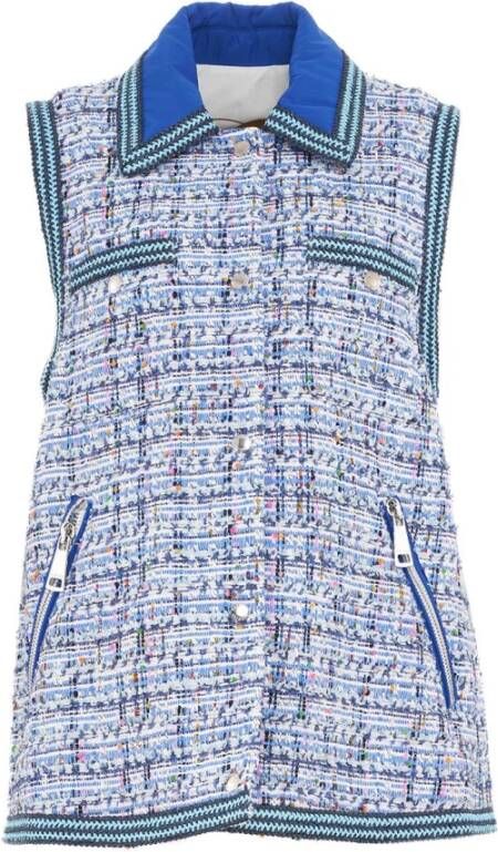 Khrisjoy Multicolor Oversized Vest Blauw Dames