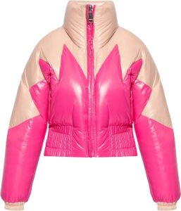 Khrisjoy Down jacket with standing collar Roze Dames