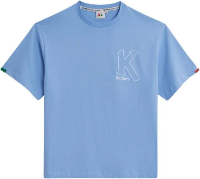 Kickers Big K T-shirt Blauw Unisex