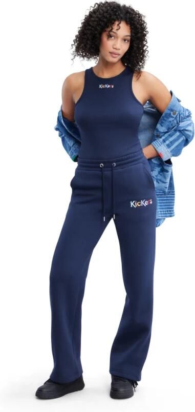 Kickers Arame Lifestyle Katoenen Broek Blue Dames - Foto 2