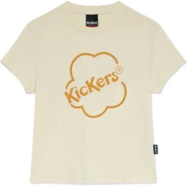 Kickers Blur Lifestyle Katoenen T-shirt Beige Dames