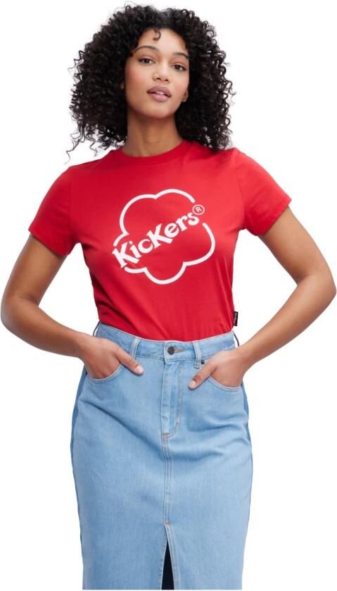 Kickers Blur Lifestyle Katoenen T-shirt Red Dames - Foto 2