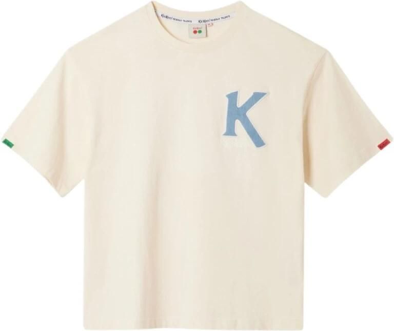 Kickers Stijlvolle Big-K T-shirt Beige Unisex