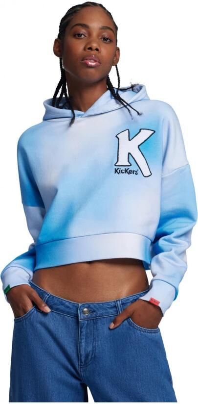 Kickers Organic Big-k Crop Hoodie Blauw - Foto 3