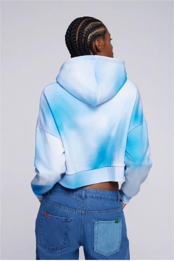 Kickers Organic Big-k Crop Hoodie Blauw