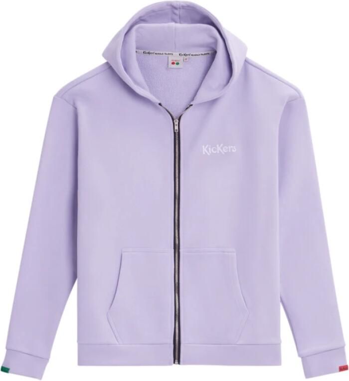 Kickers Stijlvolle Zip-Up Sweatshirt Purple Heren