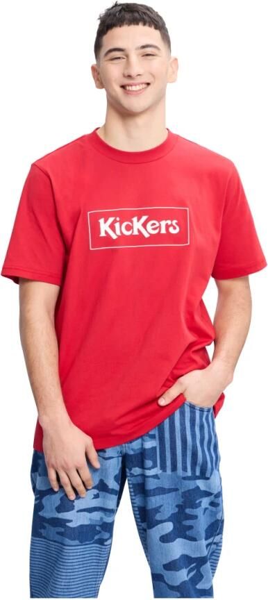 Kickers Waysta Lifestyle Katoenen T-shirt Red Heren - Foto 2