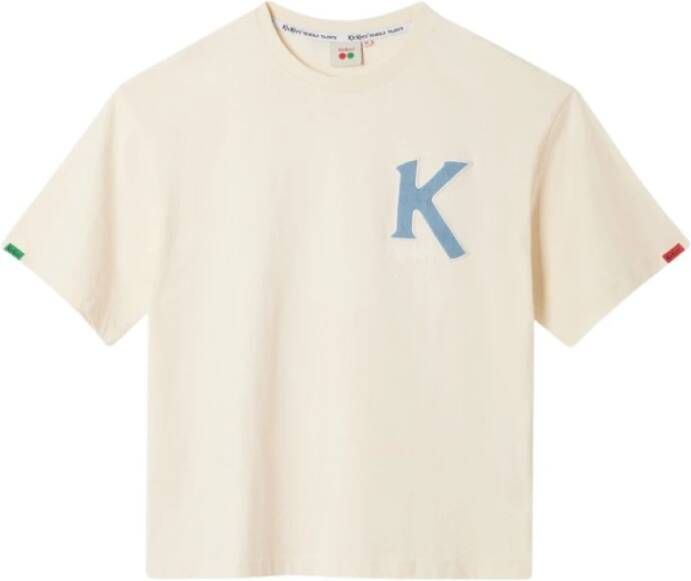 Kickers Stijlvolle Big-K T-shirt Beige Unisex