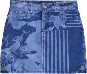 Kickers Katoenen Lifestyle Rok Blue Dames