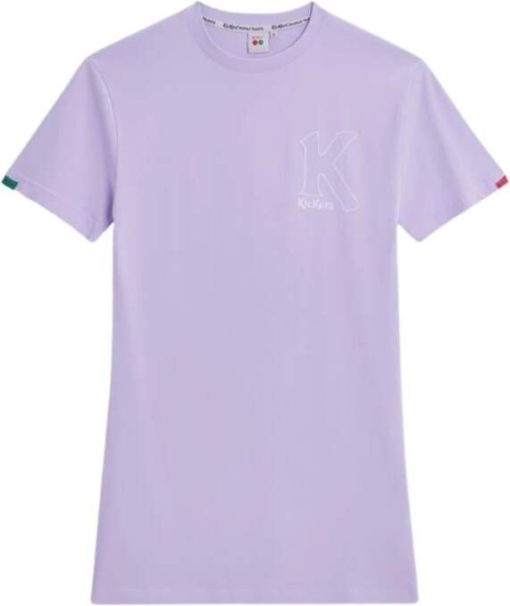 Kickers Katoen T-shirt Jurk Lifestyle Stijl Purple Dames