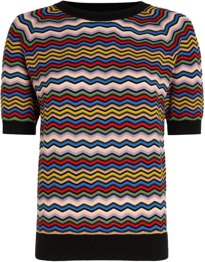 King louie Faye Breeze Top Korte Mouw Multicolor Dames - Foto 5