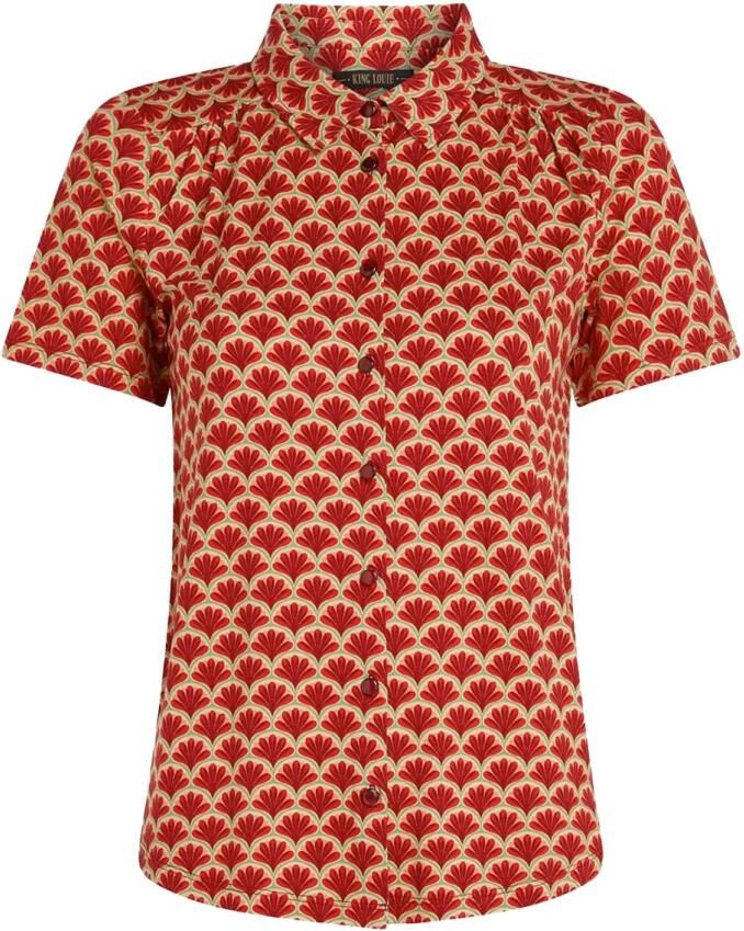 King louie Maisie korte mouw blouse Red Dames - Foto 3
