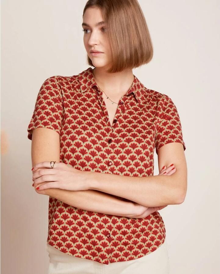 King louie Maisie korte mouw blouse Red Dames - Foto 5
