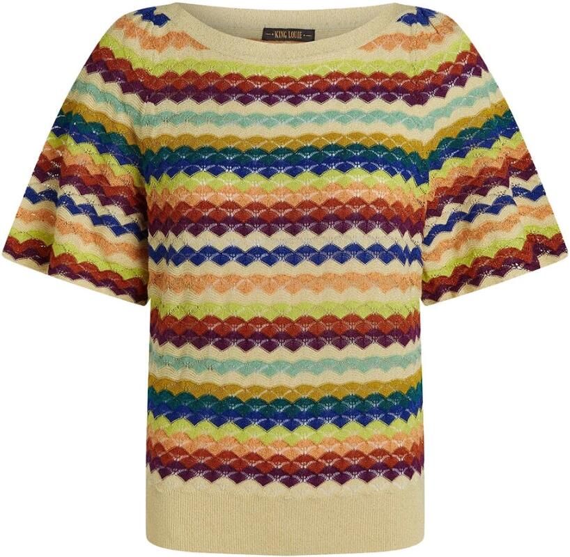 King louie Wijde Top Korte Mouw Ivy Multicolor Dames - Foto 2