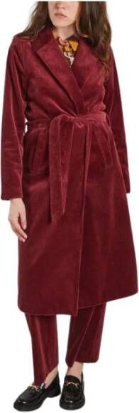 King louie Stijlvolle Corduroy Jas Rood Dames