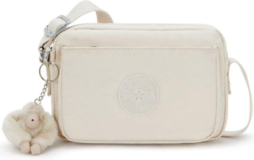 Kipling Verstelbare schoudertas met ritssluiting zakken Beige Unisex