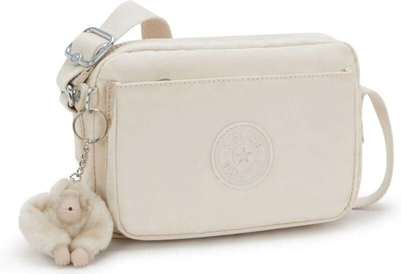 Kipling Verstelbare schoudertas met ritssluiting zakken Beige Unisex - Foto 4