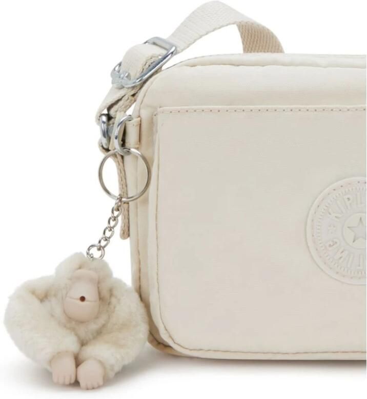 Kipling Verstelbare schoudertas met ritssluiting zakken Beige Unisex - Foto 3