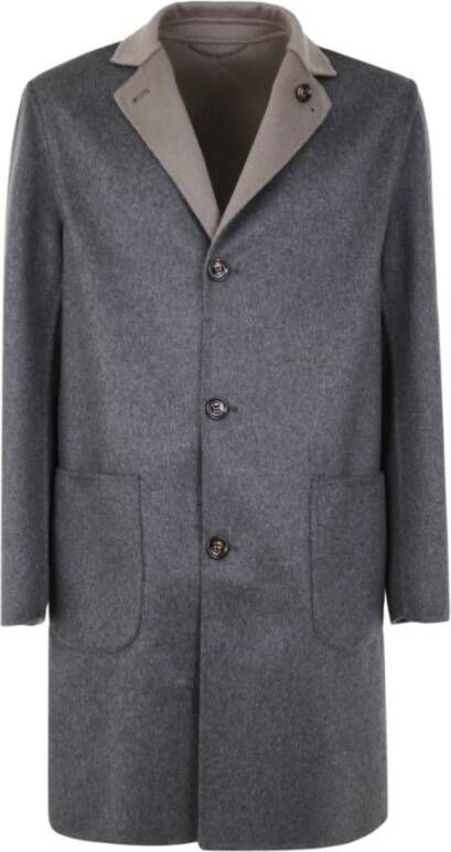 Kired Single-Breasted Coats Grijs Heren