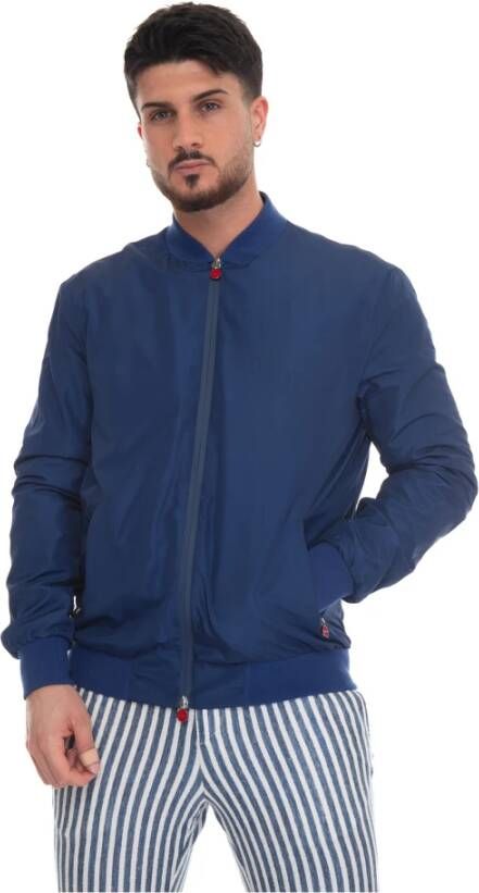 Kiton Bomber jacket Blauw Heren