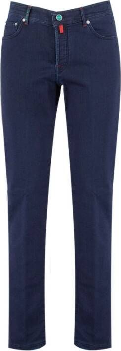 Kiton Broek Blauw Heren