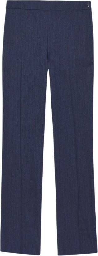 Kiton Cashmere broek in leisteenblauw met rechte pasvorm Blauw Dames
