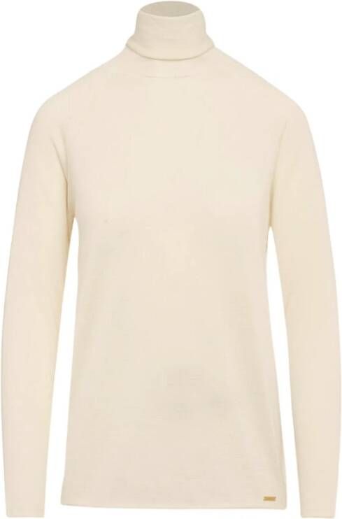 Kiton Cashmere Turtleneck Sweater White Dames