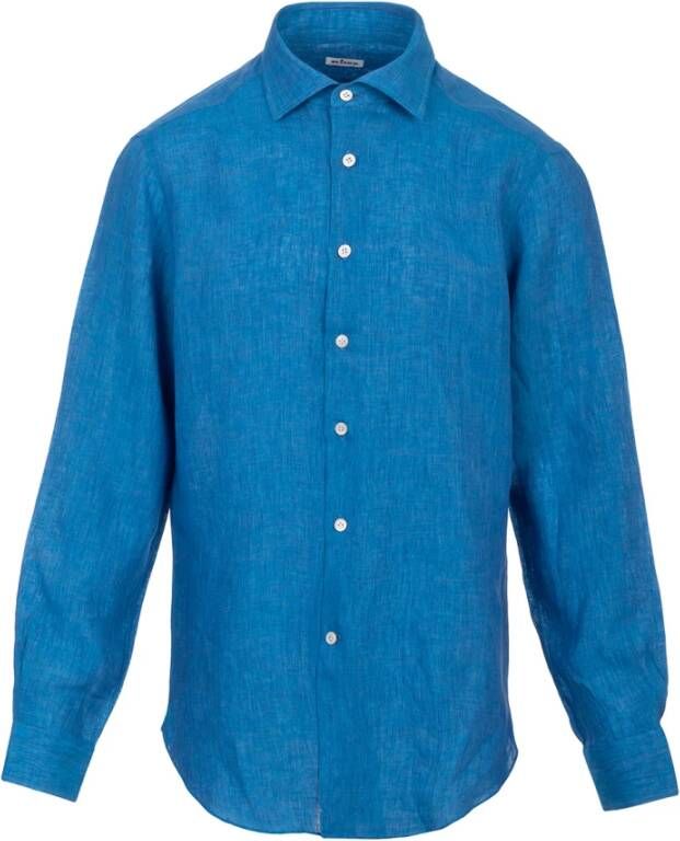 Kiton Casual overhemd Blauw Heren