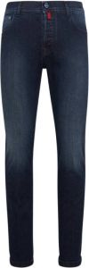 Kiton Donkerblauwe biologische katoenen jeans Blauw Heren