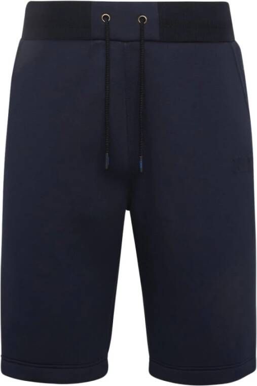 Kiton Gebreide shorts viscose Blauw Heren