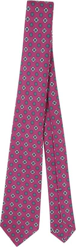 Kiton Geef je formele look een boost met deze C05H7011 stropdas Roze Heren