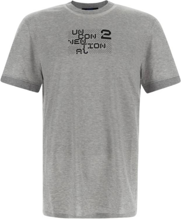 Kiton Grijze T-shirt Klassieke Pasvorm Grijs Heren