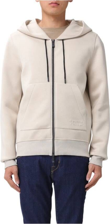Kiton Hoodie Beige Heren