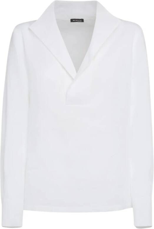 Kiton Ierse Linnen Polo Shirt White Dames