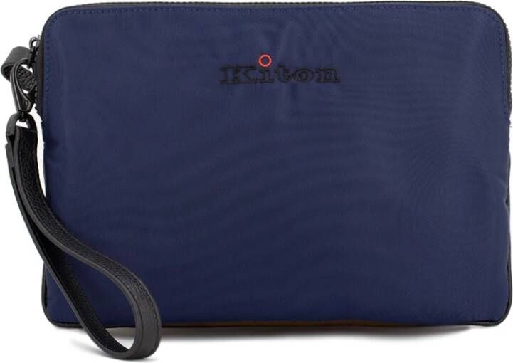 Kiton iPad Handtas voor de Moderne Man Blauw Heren