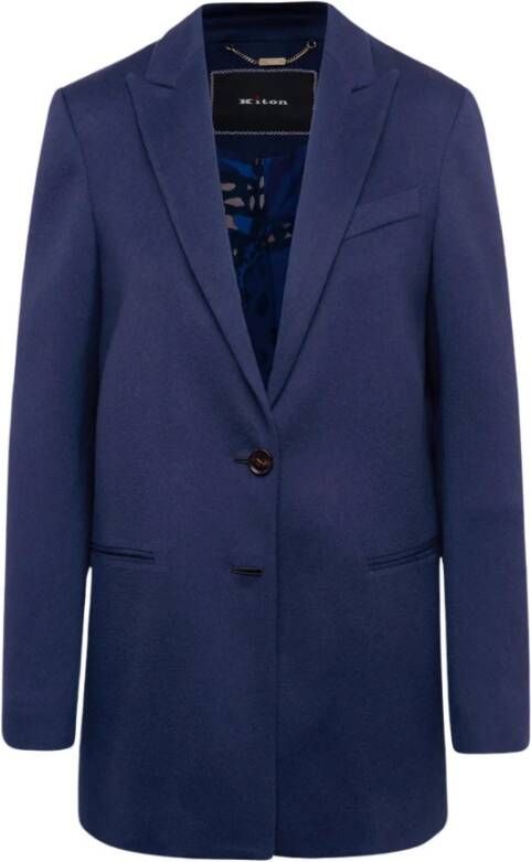 Kiton Jas kasjmier Blauw Dames