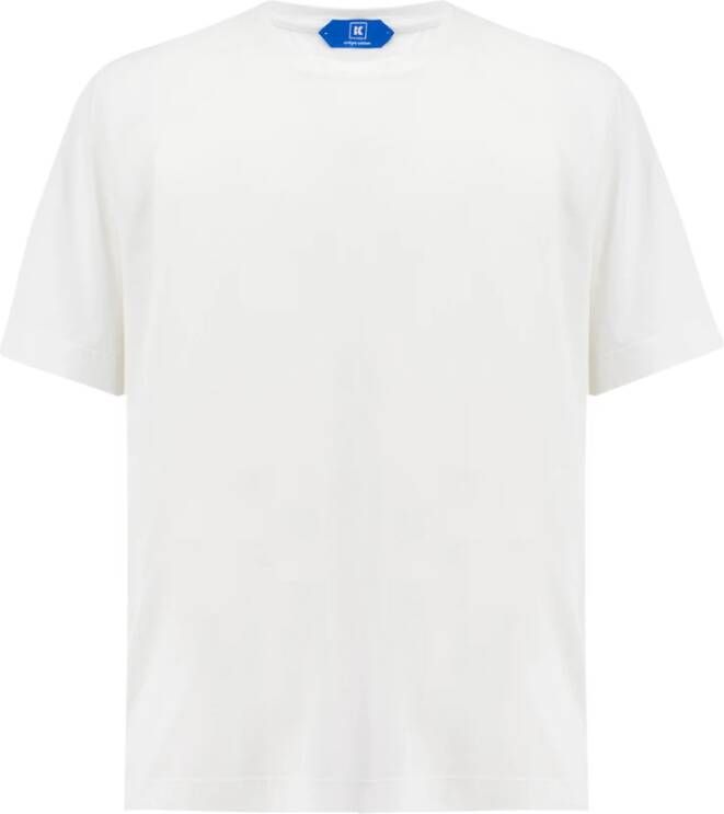 Kiton Katoenen Crew-neck T-shirt voor warme dagen White Heren