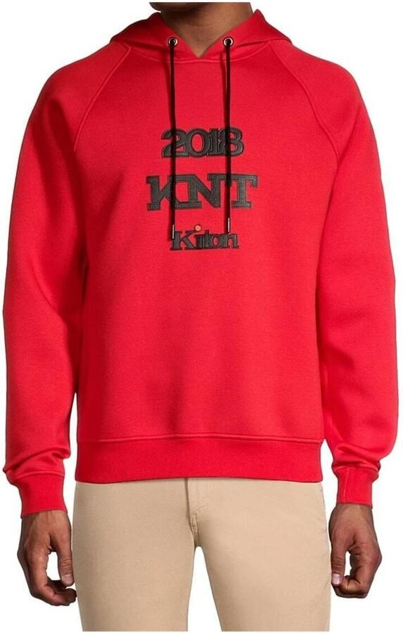 Kiton Rode Sweatshirt met Trekkoord Capuchon Red Heren - Foto 2