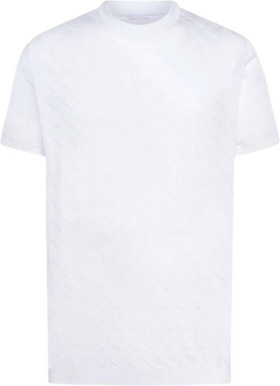 Kiton Klassiek Katoenen Ronde Hals Jersey T-Shirt White Heren