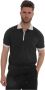 Kiton Korte Mouw Polo met Halve Rits Zwart Heren - Thumbnail 1