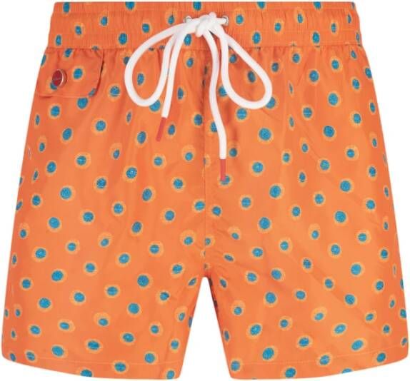 Kiton Levendig Oranje Strandkleding voor Heren Oranje Heren