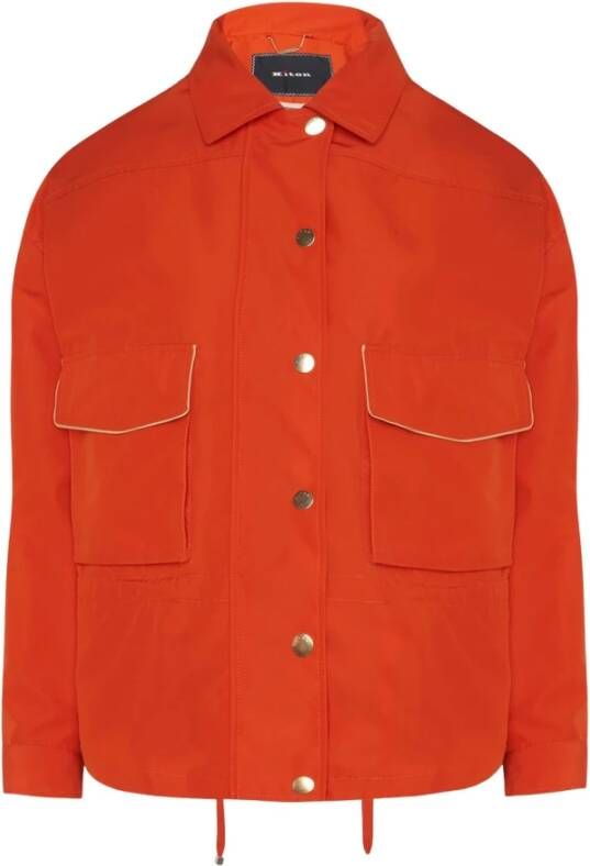 Kiton Light Jackets Oranje Dames