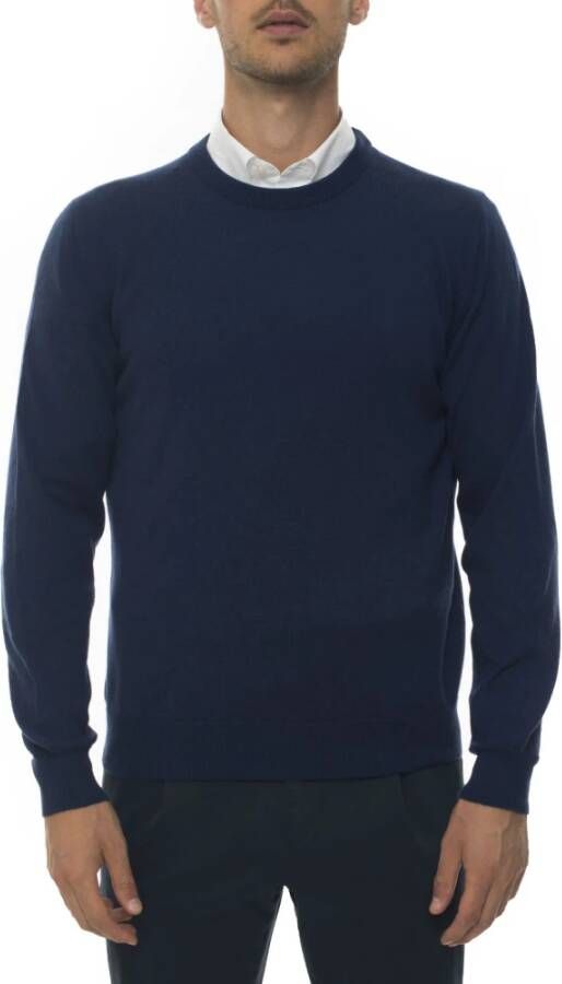 Kiton Luxe Cashmere Trui Blauw Heren