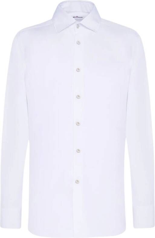 Kiton Luxe Katoenen Overhemd White Heren