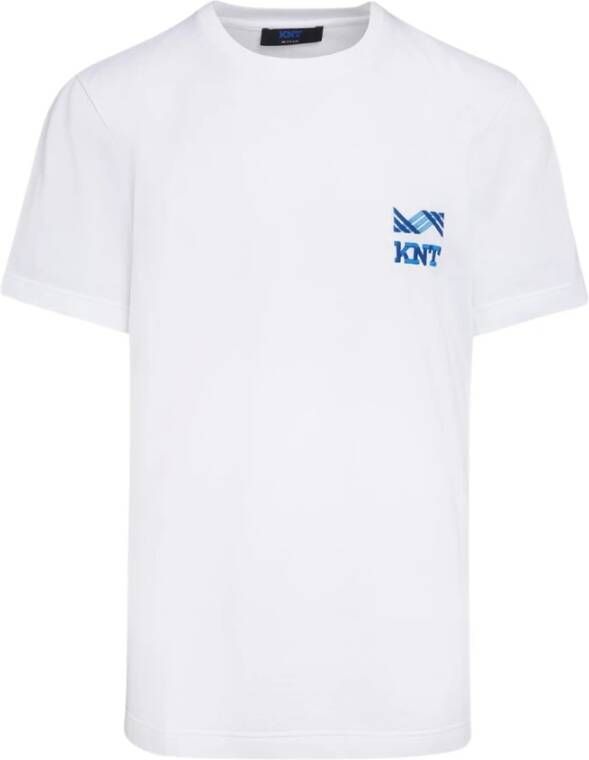Kiton Luxe Katoenen Witte Crew Neck T-Shirt Wit Heren